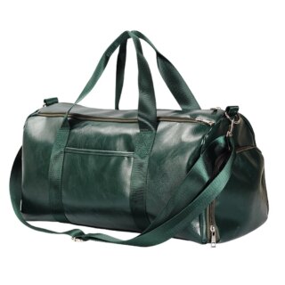 Sacoche valise en cuir PU vert avec bandoulière